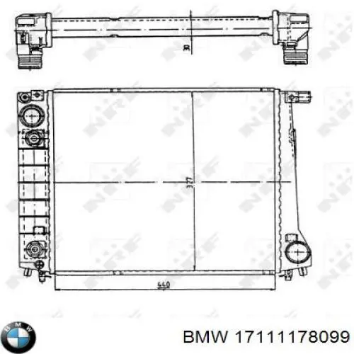 17111178099 BMW Радіатор охолодження двигуна