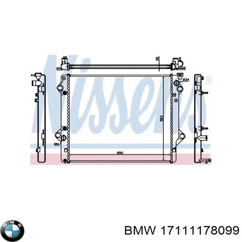 Купити 17111178099 BMW Радіатор двигуна