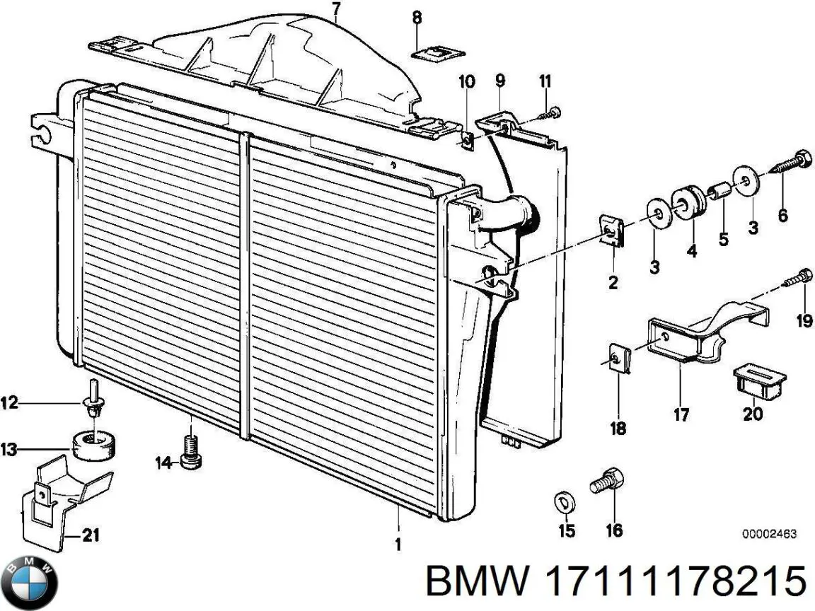 17111178215 BMW радіатор охолодження двигуна