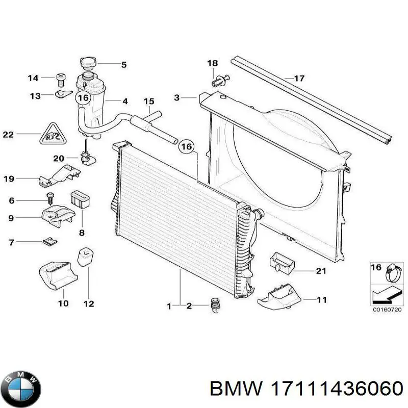 17111436060 BMW Радіатор охолодження двигуна