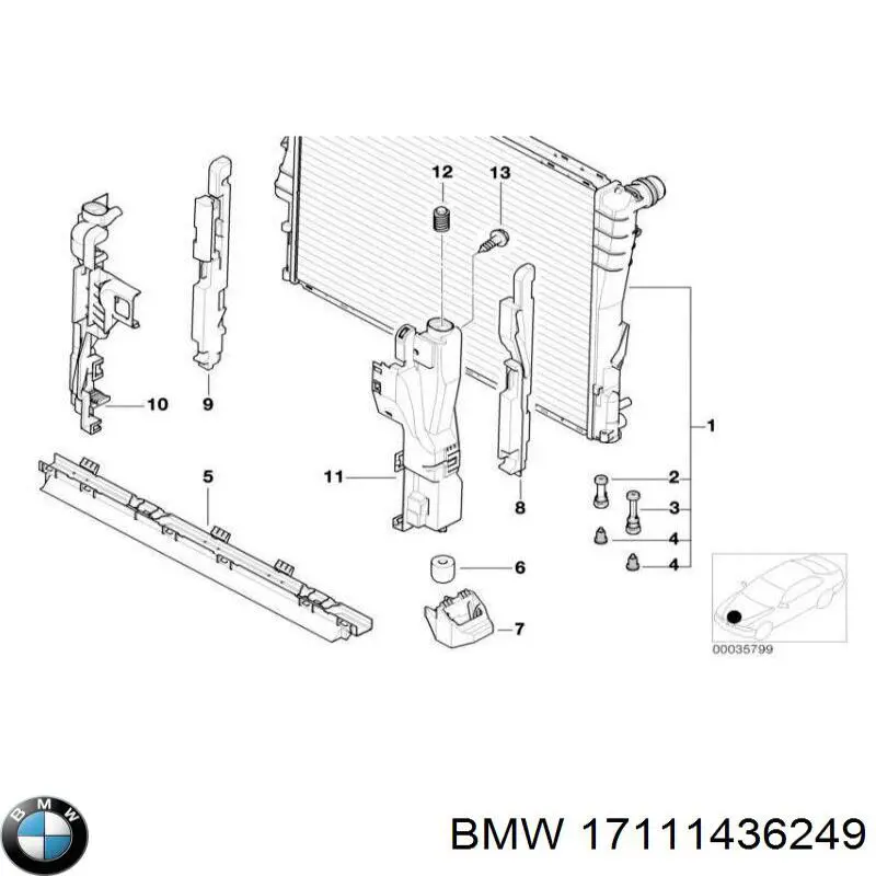  BMW 17111436249 ціна, від 7.36 USD