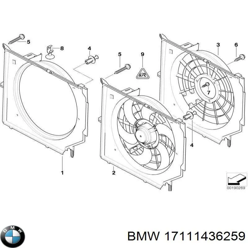 Кожух вентилятора BMW 3 