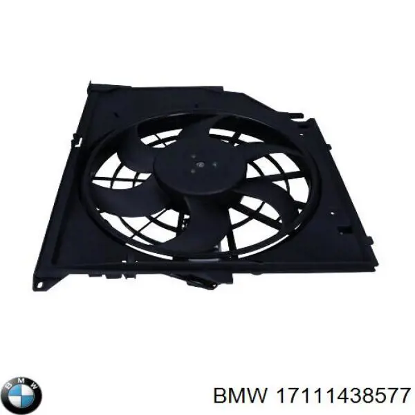 17111438577 BMW дифузор радіатора охолодження, в зборі з двигуном і крильчаткою