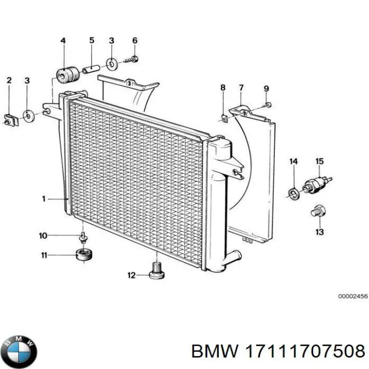 17111707508 BMW радіатор охолодження двигуна