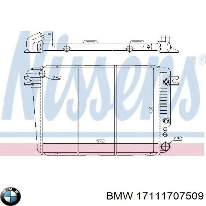 17111707509 BMW Радіатор охолодження двигуна