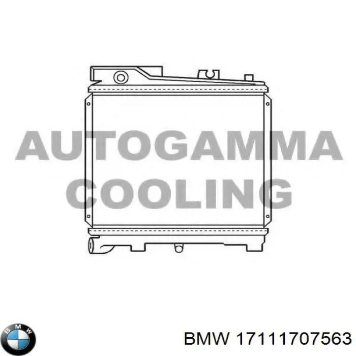 Радіатор 17111707563 BMW