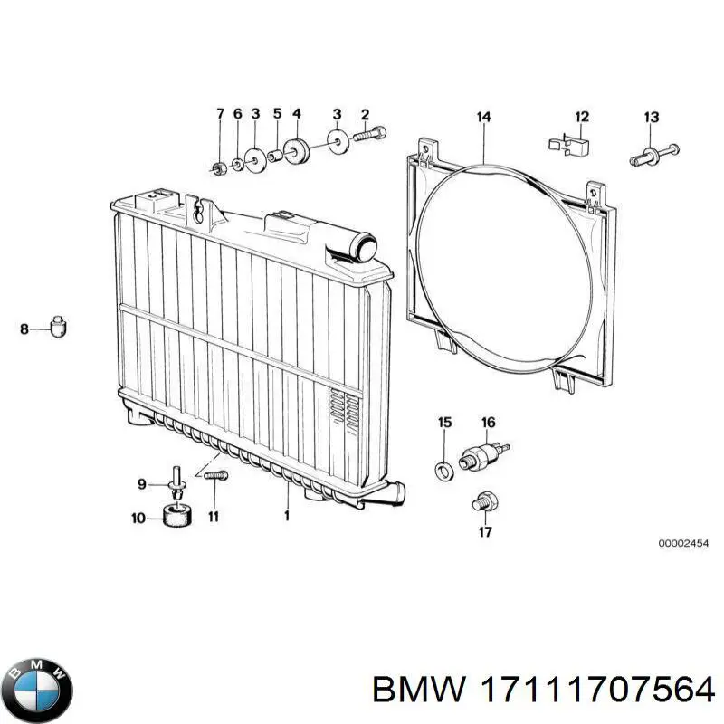 Радіатор основний BMW 17111707564 ціна, від 755.78 USD