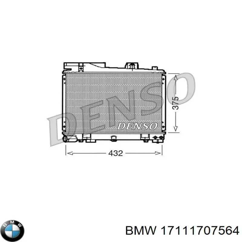 17111707564 BMW Радіатор охолодження двигуна
