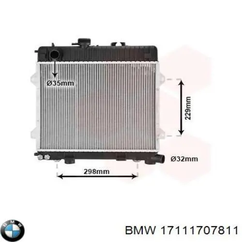 Радіатор основний BMW 17111707811 ціна, від 649.74 USD