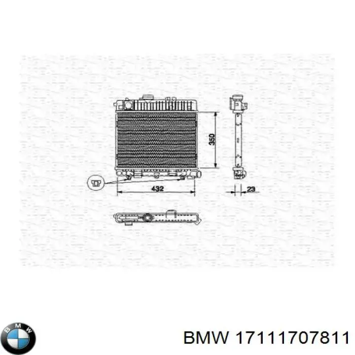 17111707811 BMW Радіатор охолодження двигуна