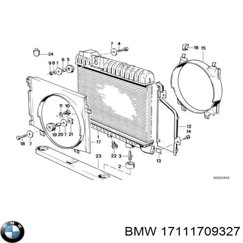 Радіатор 17111709327 BMW