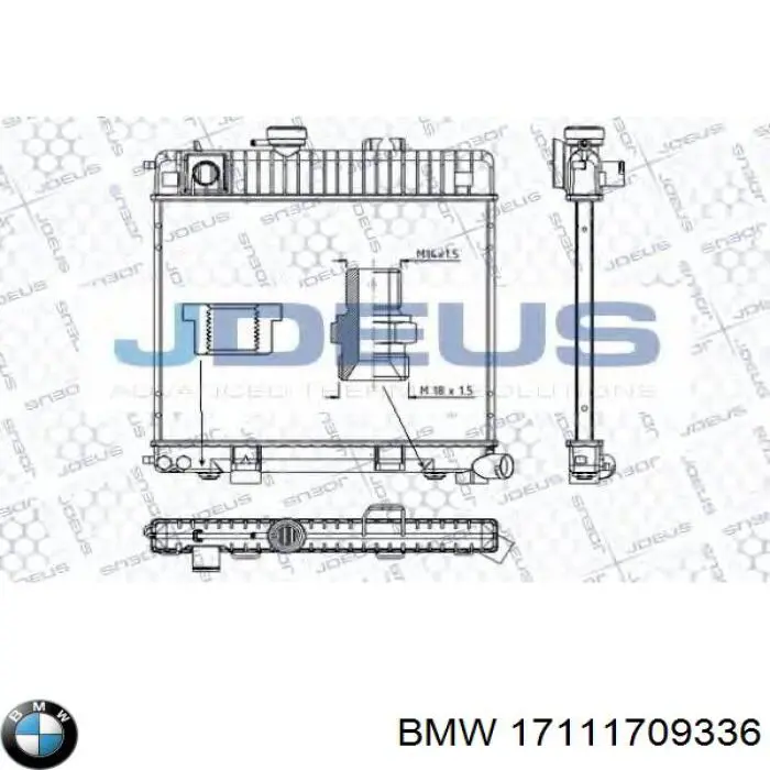 17111709336 BMW радіатор охолодження двигуна