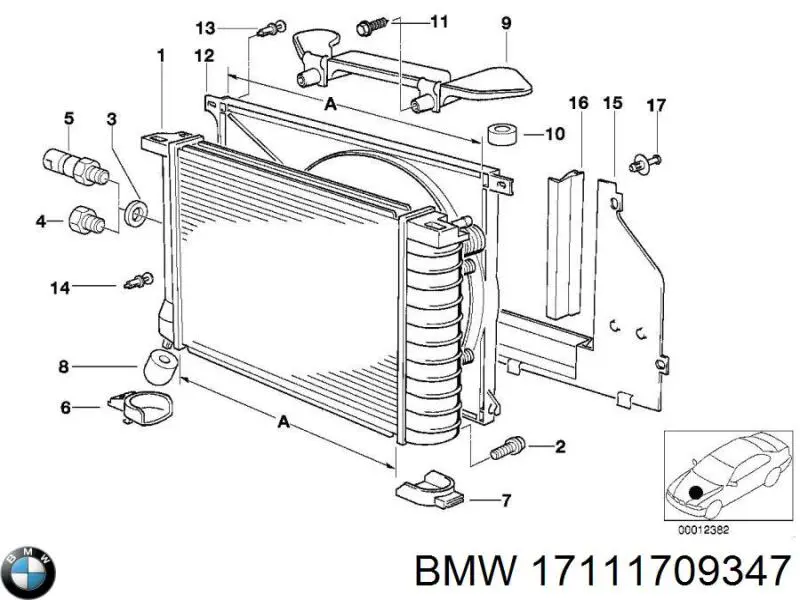 Купити 17111709347 BMW 