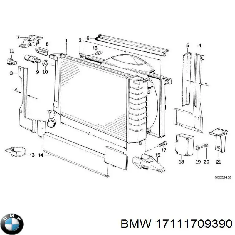Купити 17111709390 BMW Дифузор вентилятора