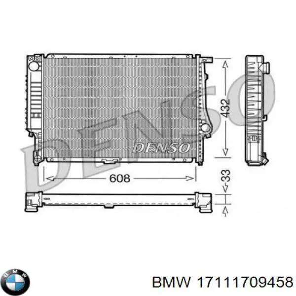 Радіатор 17111709458 BMW