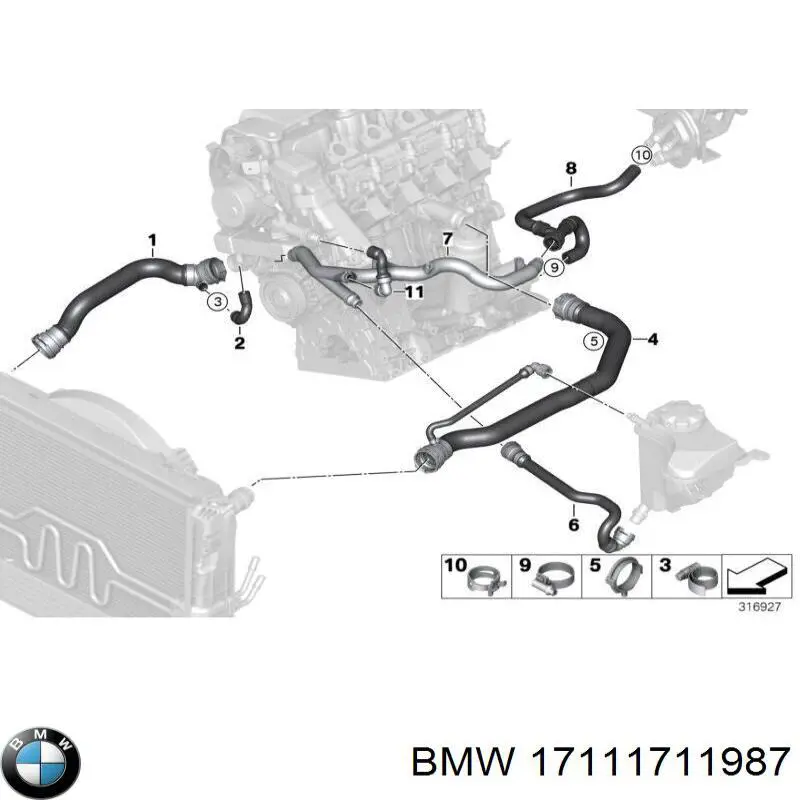 Купити 17111711987 BMW Прокладка кришки горловини, маслозаливної