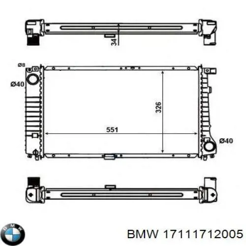 Радіатор основний BMW 17111712005 ціна, від 566.51 USD
