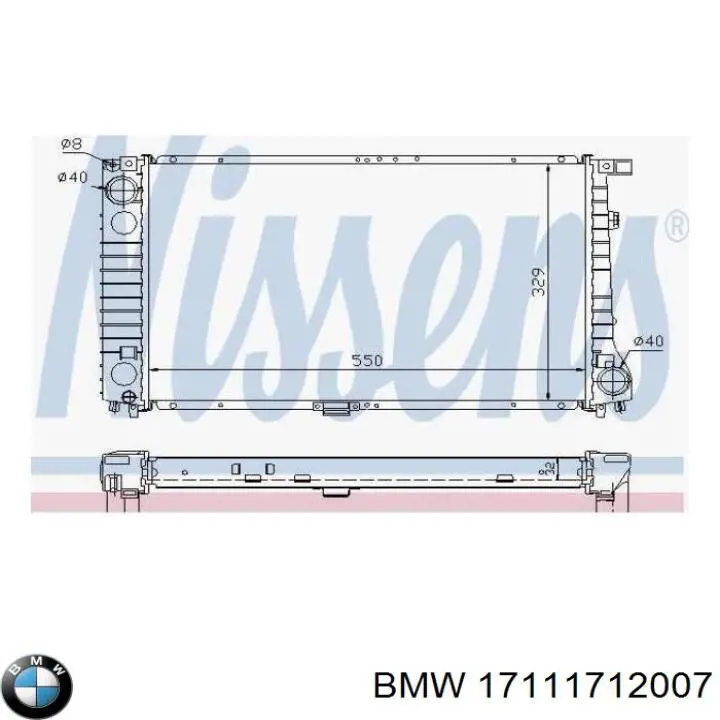 Радіатор основний BMW 17111712007 ціна, від 87.37 USD