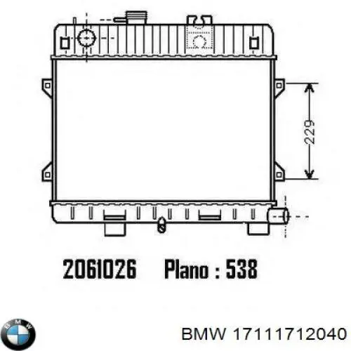 Радіатор основний BMW 17111712040 ціна, від 188.00 USD