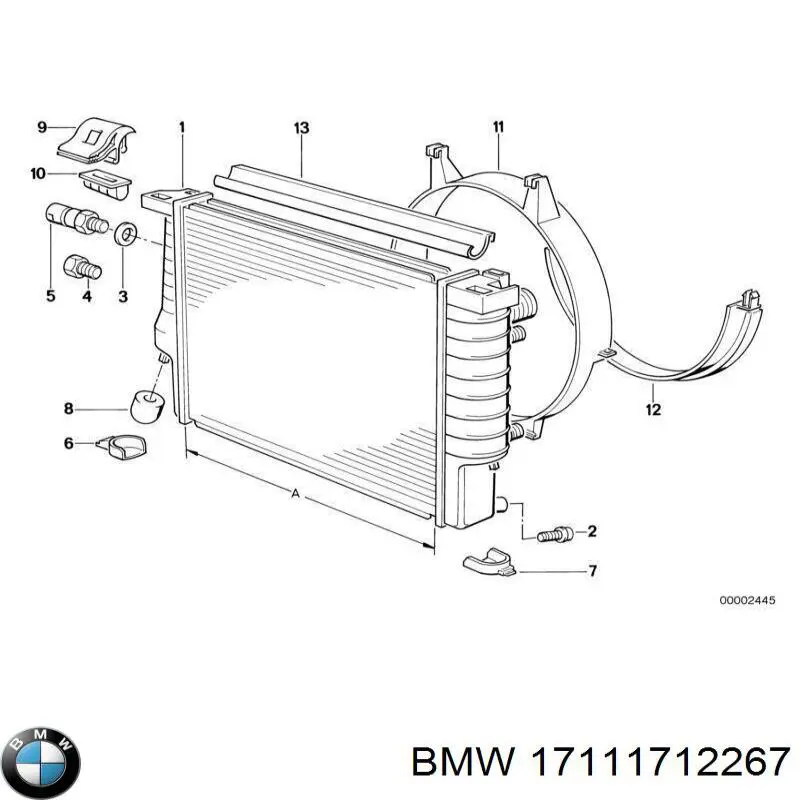 Радіатор основний BMW 17111712267 ціна, від 172.23 USD