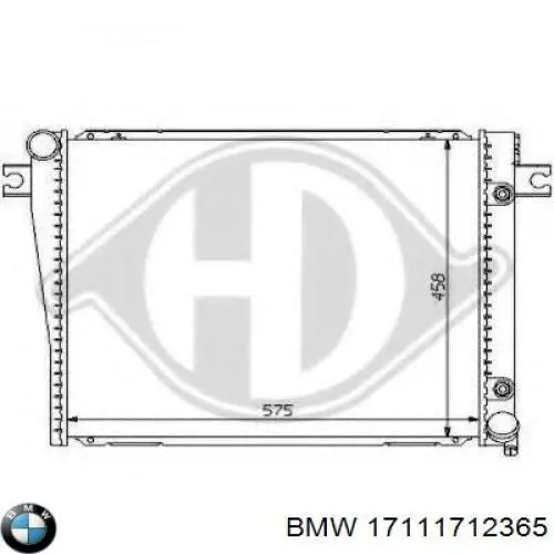 17111712365 BMW Радіатор охолодження двигуна