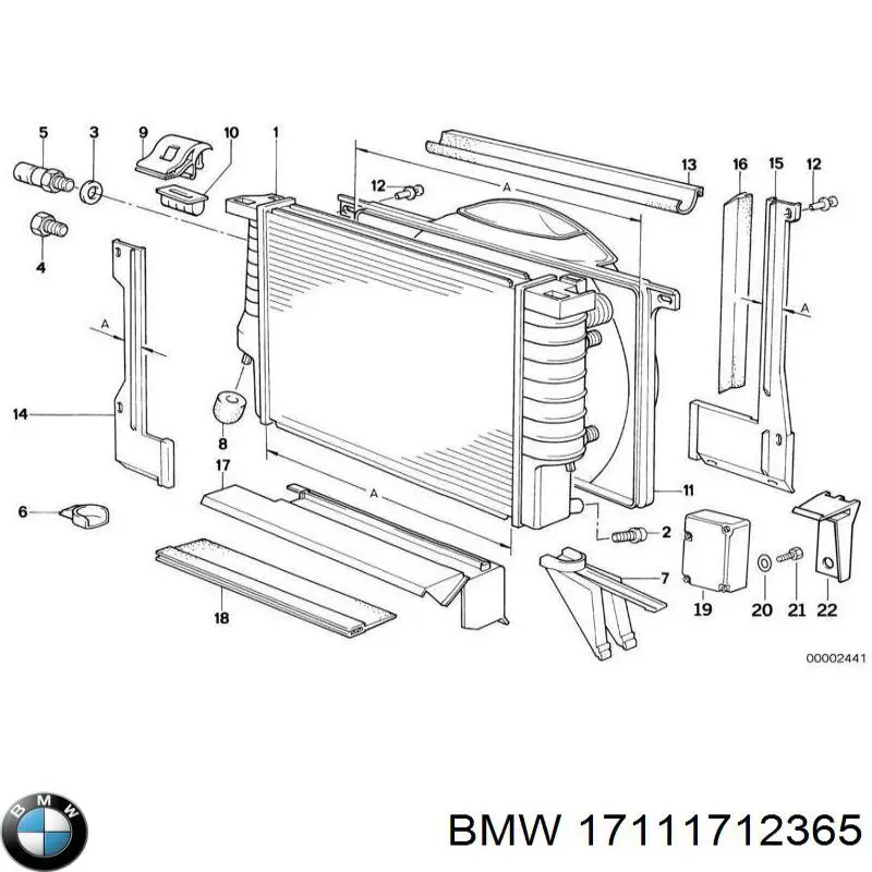 Радіатор основний BMW 17111712365 ціна, від 158.27 USD