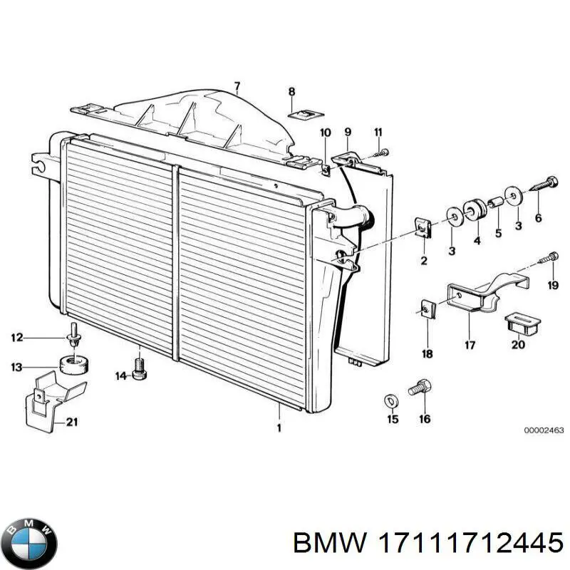 17111712445 BMW радіатор охолодження двигуна