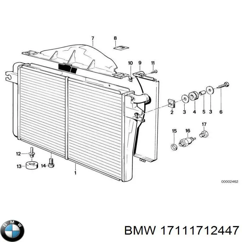 Радіатор 17111712447 BMW