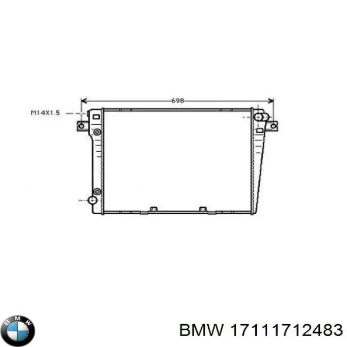 1176898 BMW Радіатор охолодження двигуна
