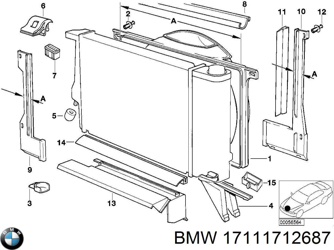  BMW 17111712687 ціна, від 9.93 USD