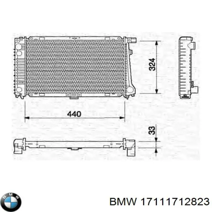 Радіатор основний BMW 17111712823 ціна, від 648.24 USD