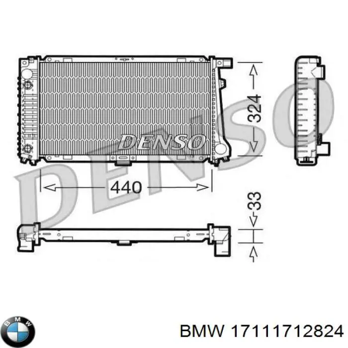 17111712824 BMW радіатор охолодження двигуна