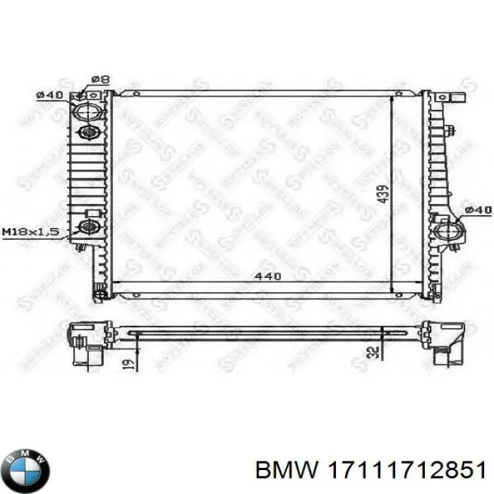 17111712851 BMW Радіатор охолодження двигуна