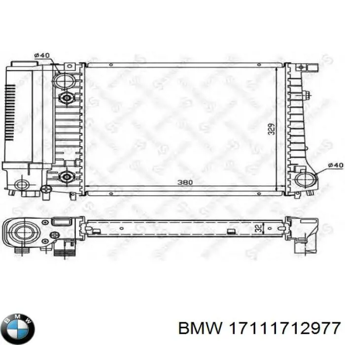 Купити 17111712977 BMW Радіатор двигуна