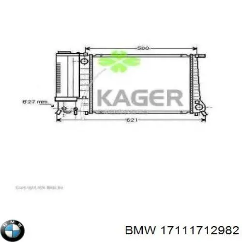 Купити 17111712982 BMW Радіатор двигуна