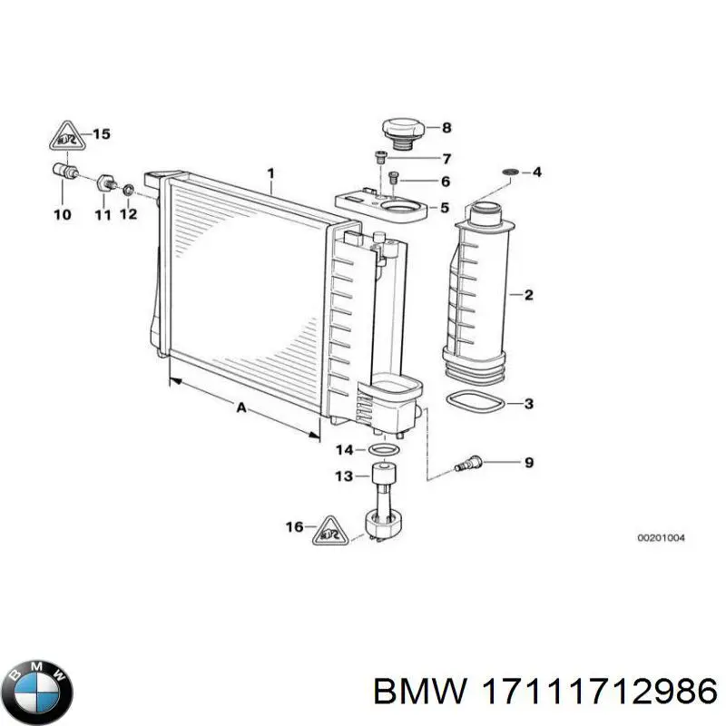Радіатор основний BMW 17111712986 ціна, від 111.20 USD
