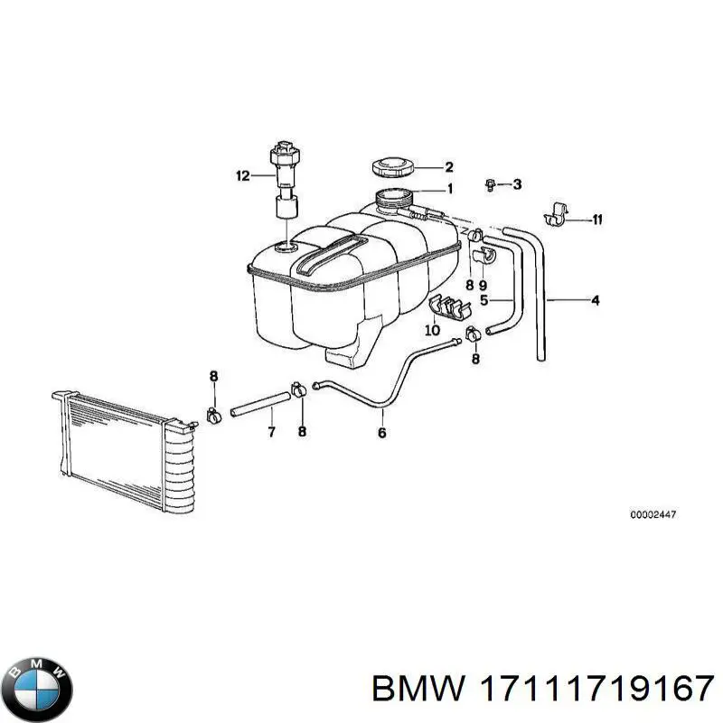 Купити 17111719167 BMW Кришка радіатора