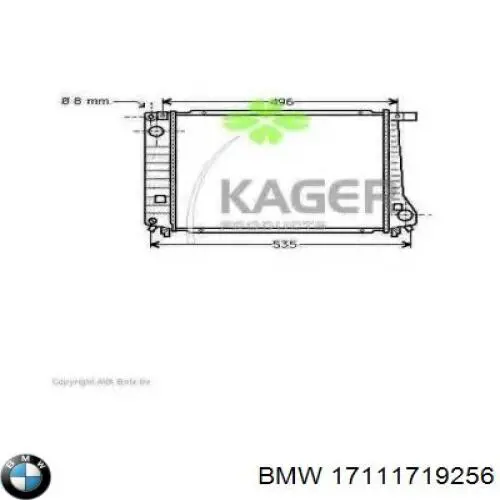 Купити 17111719256 BMW Радіатор двигуна