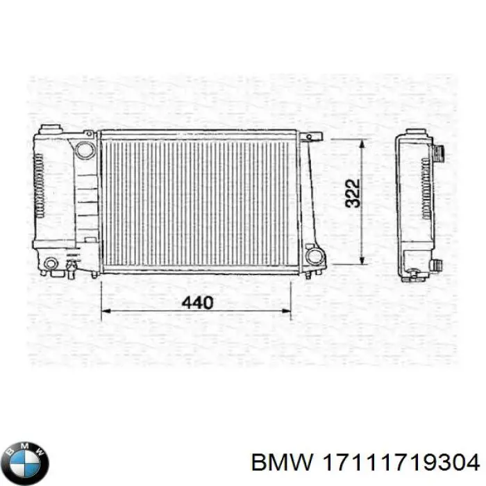 17111719304 BMW Радіатор охолодження двигуна