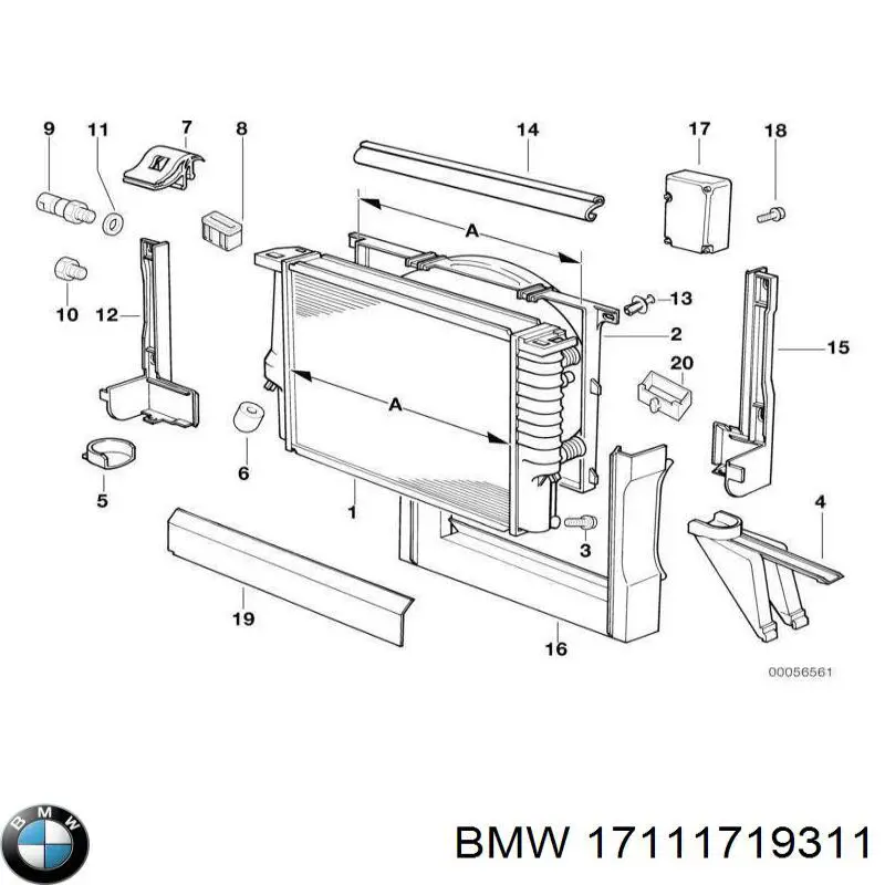 Купити 17111719311 BMW 