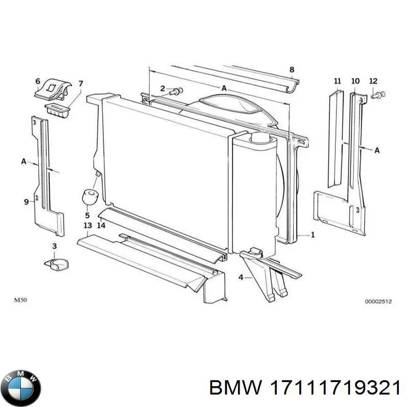 Купити 17111719321 BMW 