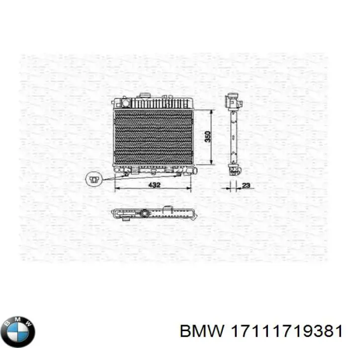 Купити 17111719382 BMW Радіатор двигуна