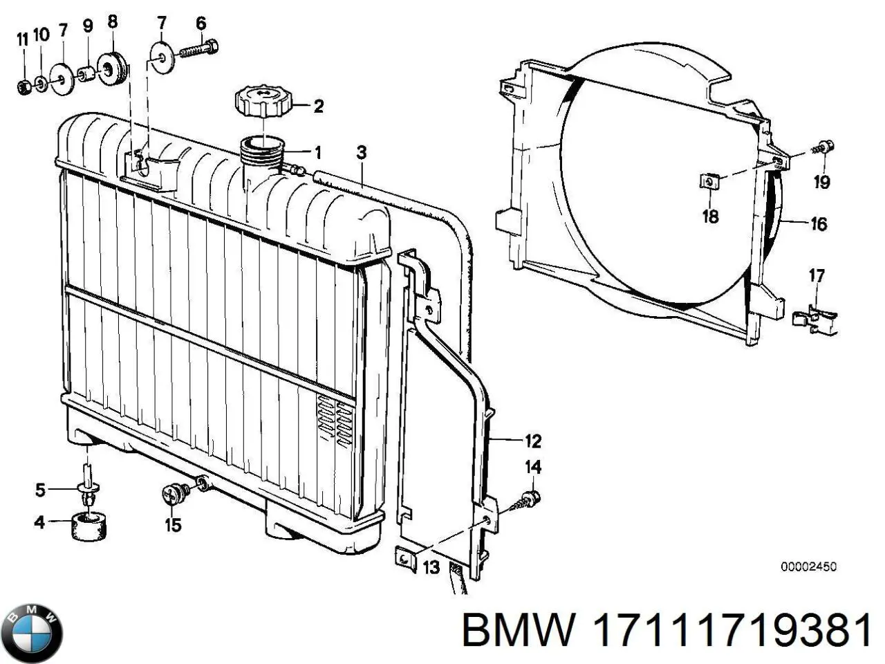 Радіатор основний BMW 17111719382 ціна, від 466.84 USD