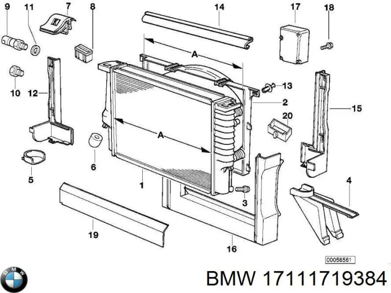  BMW 17111719384 ціна, від 9.99 USD