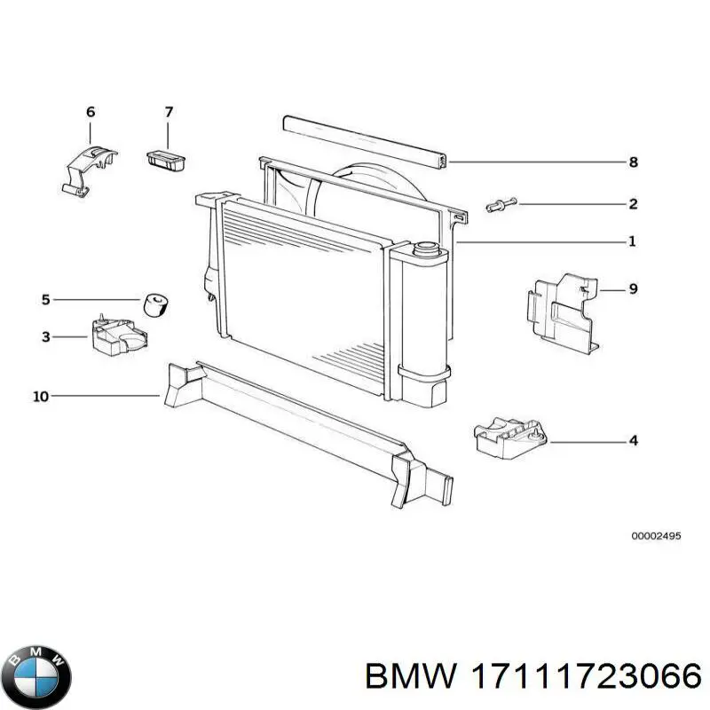 Дифузор (кожух) радіатора охолодження на BMW 3 (E36)