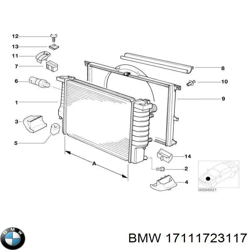  BMW 17111723117 ціна, від 6.27 USD