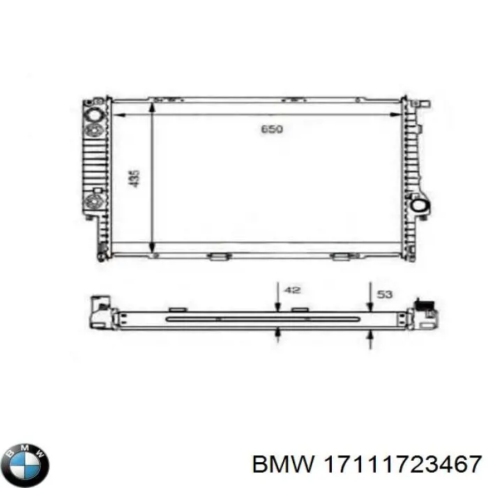 Радіатор основний BMW 17111723467 ціна, від 102.76 USD