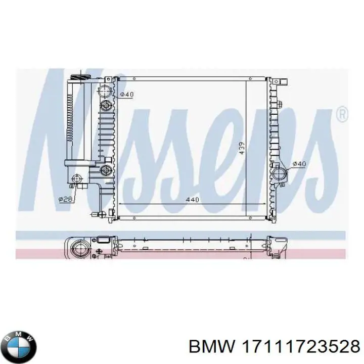 Радіатор основний BMW 17111723528 ціна, від 101.28 USD