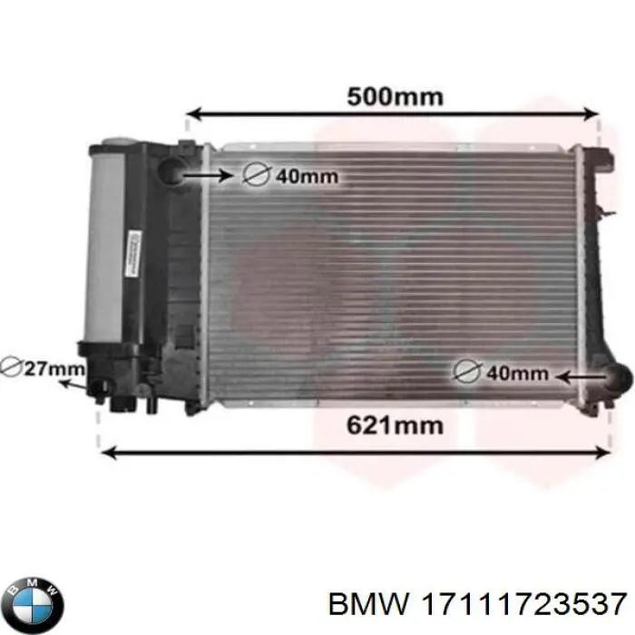 17111723537 BMW Радіатор охолодження двигуна
