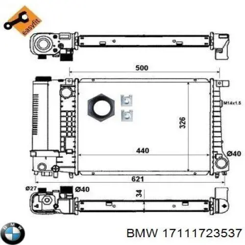 Радіатор основний BMW 17111723537 ціна, від 79.41 USD